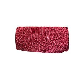 Sparkly Red‎ Rhinestone Clutch Evening Handbag Chain Bag